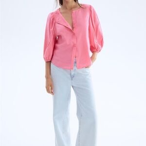 NWT H&M Linen Blend Shirt